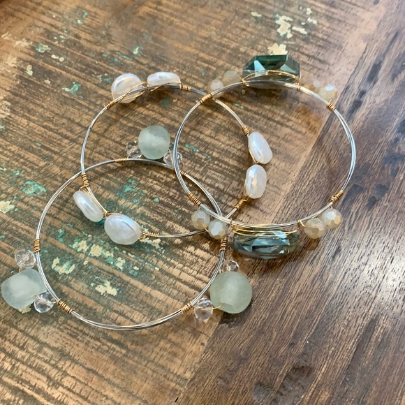 Hand Crafted Jewelry - 🌾 Handmade Wire Bracelet Trio